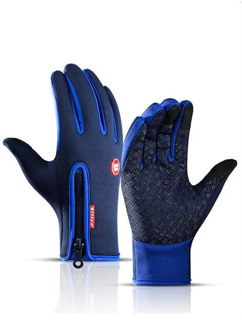 Winter Gloves Touch Screen Riding Motorcycle Sliding Waterproof Sports Gloves With Fleece - MANDOTOS