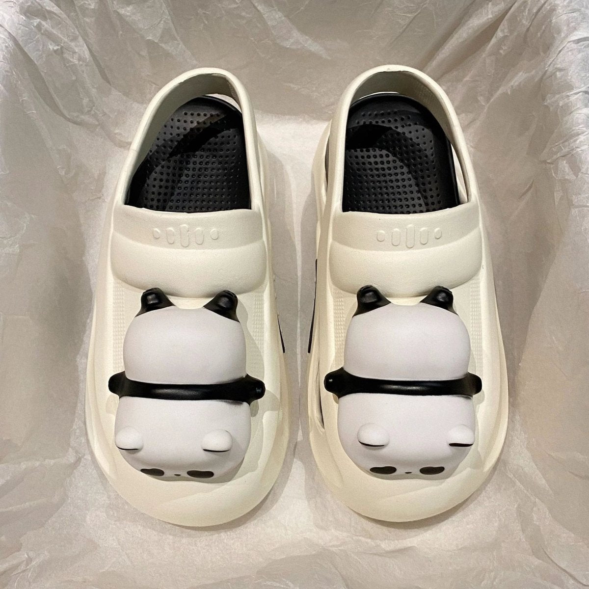 Mandotos Panda Lamp Light Up Slippers Sandals For Women EVA Comfort Non Slip Sole Summer - MANDOTOS