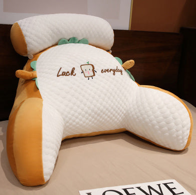 Sofa Fluffy Cushion Luncheon Pillow Triangle Reading Cushion Bedside Soft Large Backrest Lumbar Cushion Office Chair Cushion - MANDOTOS