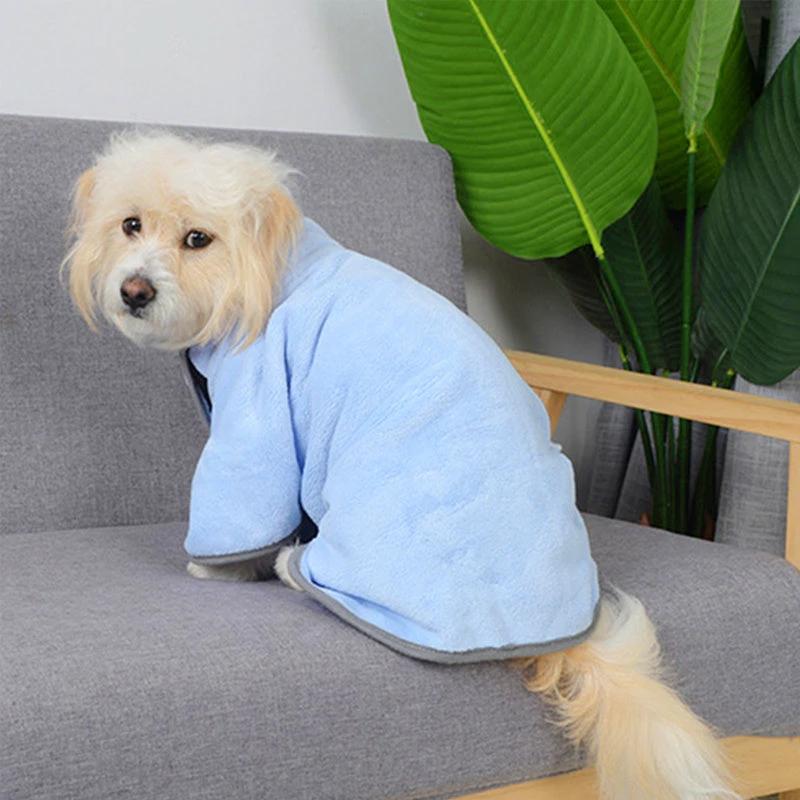 Quick-Drying Pet Towel - Microfiber Absorbent Dog Bathrobe - MANDOTOS