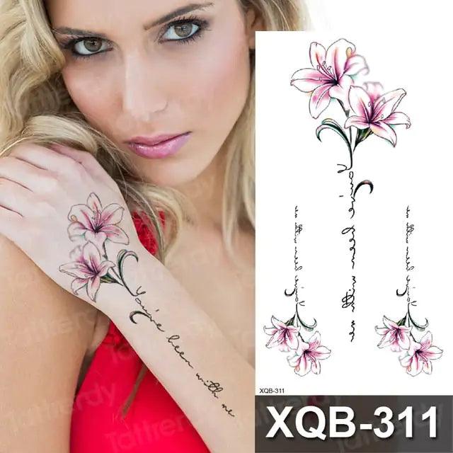 Floral Essence Body Art Tattoo - MANDOTOS