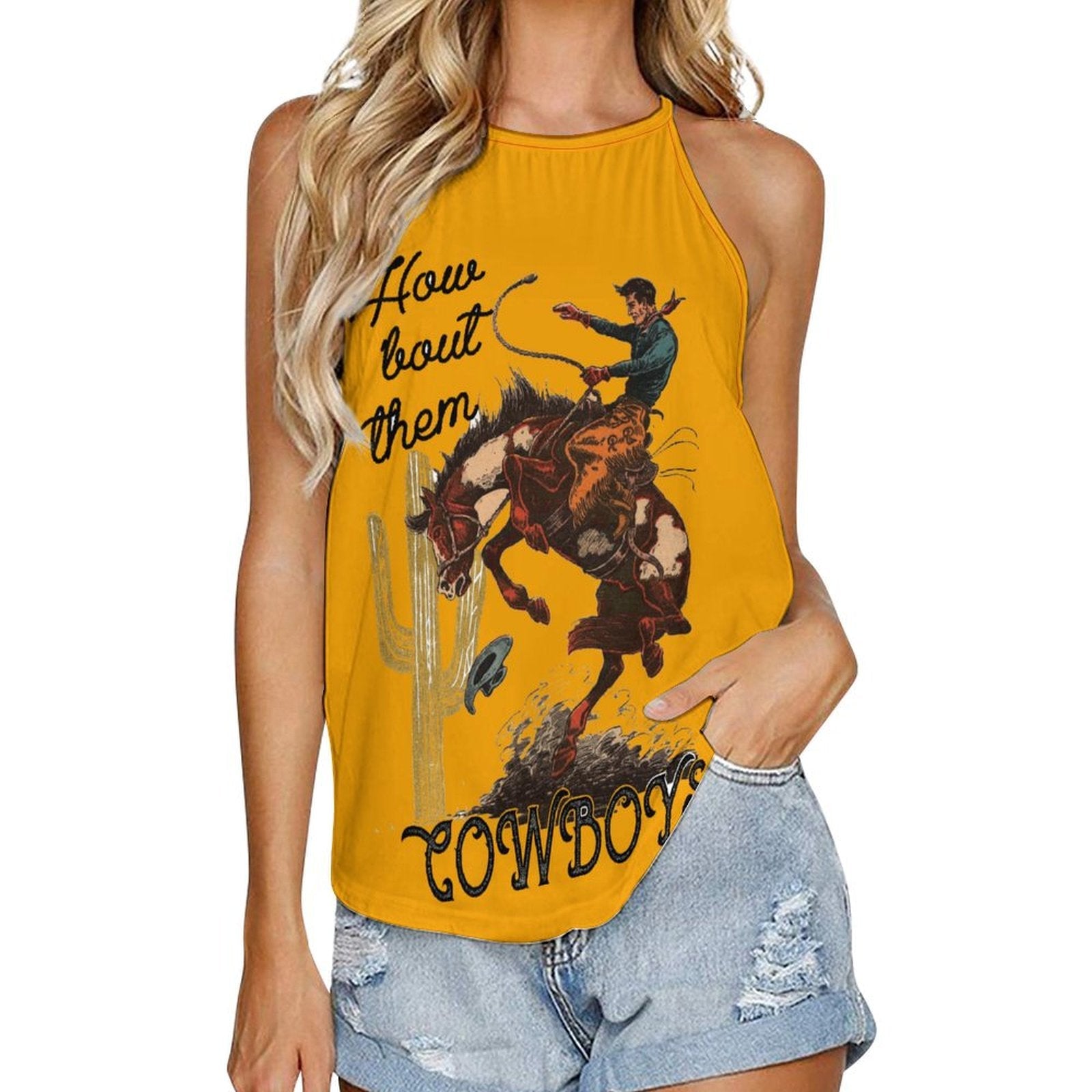 How Bout Them Cowboys Vintage Western Tank Top