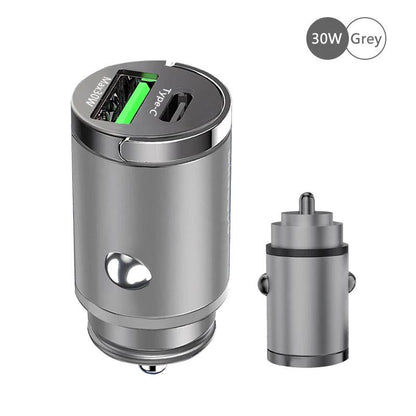 100W Mini Car Charger Lighter Fast Charging for iPhone QC3.0 Mini PD USB Type C Car Phone Charger for Xiaomi Samsung Huawei - MANDOTOS
