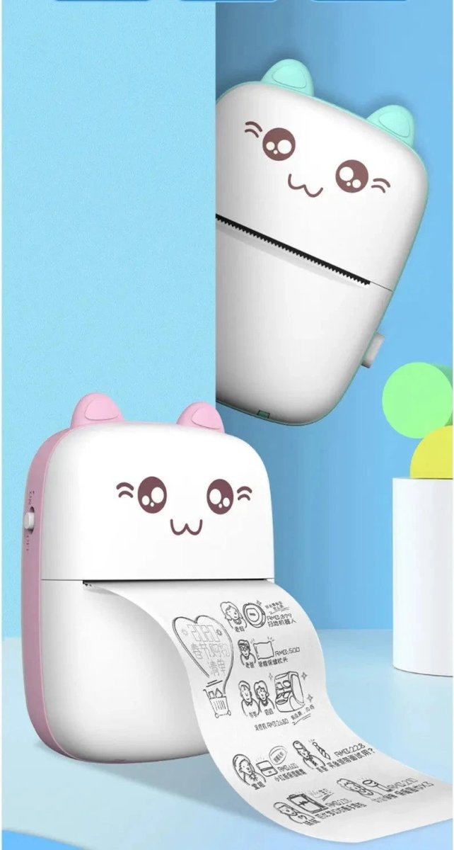 Mini Printer Portable Mini Bluetooth WiFi New Wrong Printer Mobile Phone Photo Title Note Hot Print Pocket Student Error Label Printer - MANDOTOS