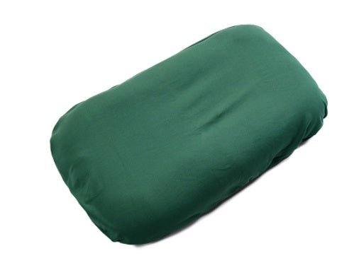 Baby nest bed cushion in green cotton, portable infant cradle.