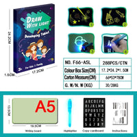 Educational Toy Drawing Pad 3D Magic 8 Light Effects Puzzle Board Sketchpad MANDOTOS