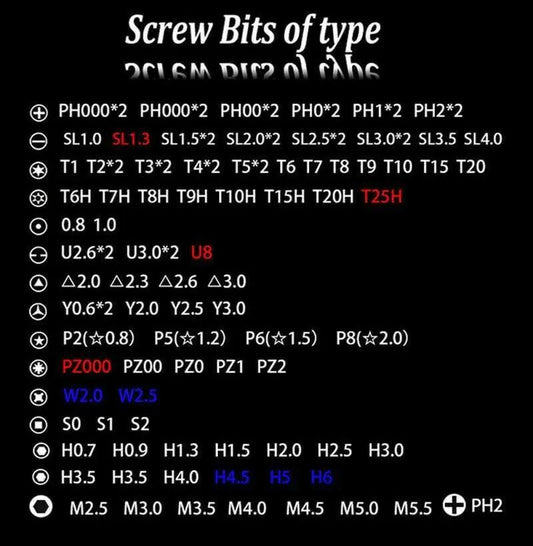 117-Piece Magnetic Screwdriver Kit for iPhone & MacBook - MANDOTOS