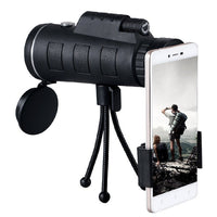 Compatible with Apple, Monocular Telescope Zoom Scope with Compass Phone Clip Tripod - MANDOTOS INTERNATIONAL0