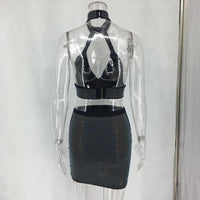 Women Diamonds Two Piece Set Dress MANDOTOS