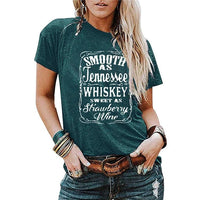 Ladies Blouse Letter Printing Round Neck Short - sleeved T-Shirt Women - MANDOTOS INTERNATIONAL0