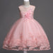 First Communion Flower Girl Dress - Mandotos Lace Trim Tulle Bead Embroidery - MANDOTOS0