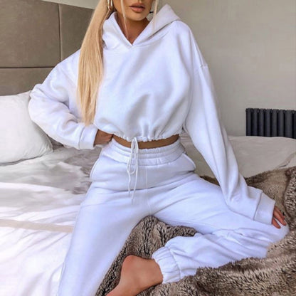 Jogging Suits For Women 2 Piece Sweatsuits Tracksuits Sexy Long Sleeve HoodieCasual Fitness Sportswear - MANDOTOS