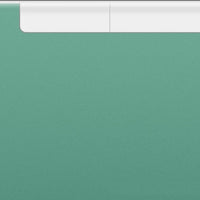 Tablet PC back in green (10-inch) with a vertical triple-camera array on the right edge.
