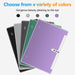 Tablet PC 10-inch color-variant lineup; six back-cover colors with a purple-front device