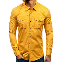 Men Autumn Winter Long Sleeve Blouse Man Cotton Shirt - MANDOTOS INTERNATIONAL0