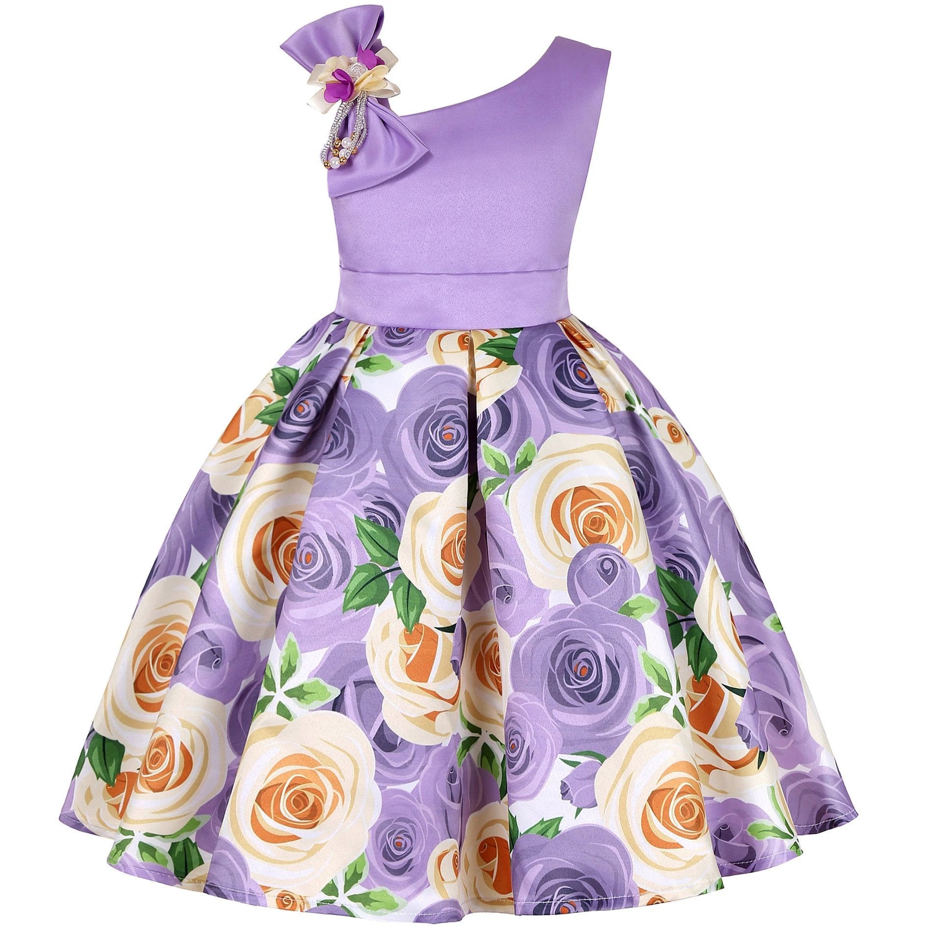 Girls' Dresses Girls' Princess Dresses Digital Print Children's Dresses MANDOTOS