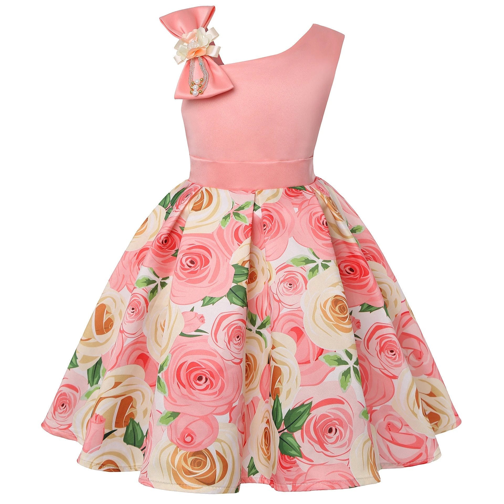 Girls' Dresses Girls' Princess Dresses Digital Print Children's Dresses MANDOTOS