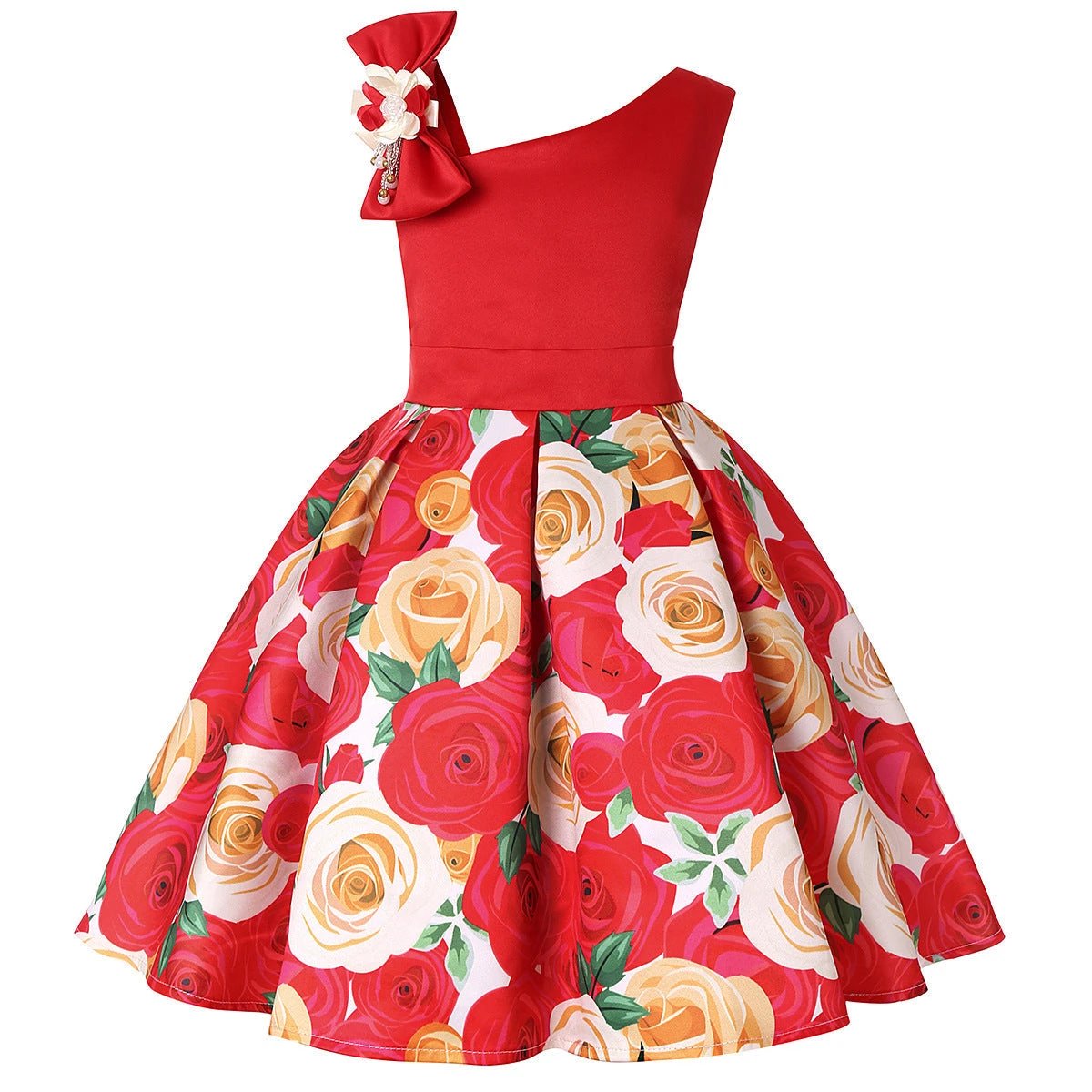 Girls' Dresses Girls' Princess Dresses Digital Print Children's Dresses MANDOTOS