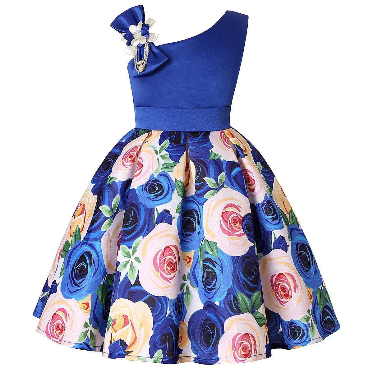 Girls' Dresses Girls' Princess Dresses Digital Print Children's Dresses MANDOTOS