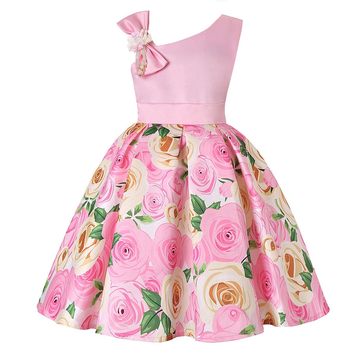 Girls' Dresses Girls' Princess Dresses Digital Print Children's Dresses MANDOTOS