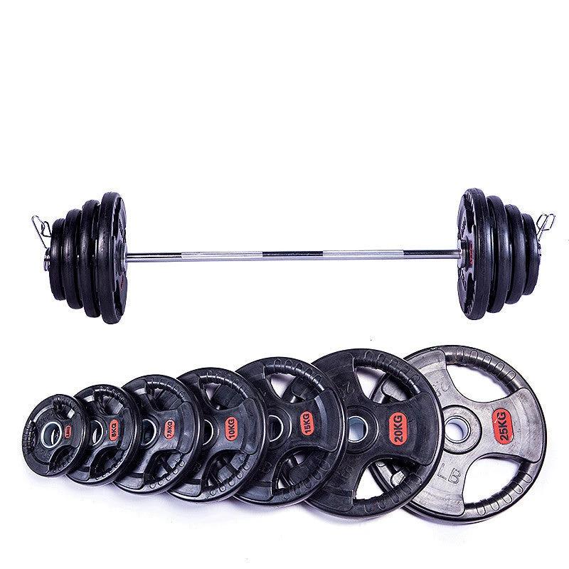 Special Three-Hole Rubber Bag For Gym Weightlifting Barbell Rubber Barbell Mandotos