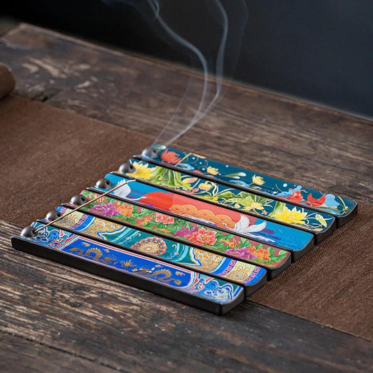Mandotos Enamel Wire Incense Burner Ceramic Cloisonne Ornament For Tea Ceremony Ambience Home Decor MANDOTOS