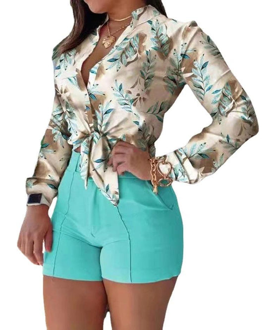 Independence Stand Rose Long Sleeve Blouse Woman - MANDOTOS INTERNATIONAL0