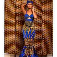 Digital Print Dress Fishtail MANDOTOS