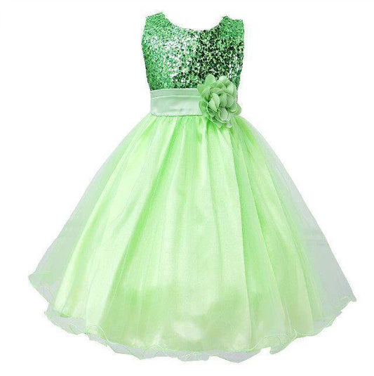 Baby Sequin Dress Flower Girl Wedding Princess Dress MANDOTOS