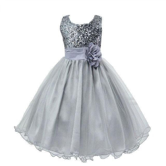 Baby Sequin Dress Flower Girl Wedding Princess Dress MANDOTOS