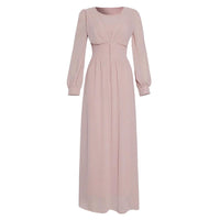 Muslim Women's Clothing Long Sleeve Chiffon Dress MANDOTOS