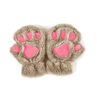 Winter Lovely Half Cover Paw Bear Cat Claw Gloves Short Finger MANDOTOS