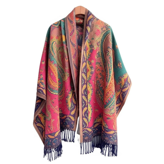 Vintage Ethnic Style Travel Shawl Scarf & Cape - MANDOTOS