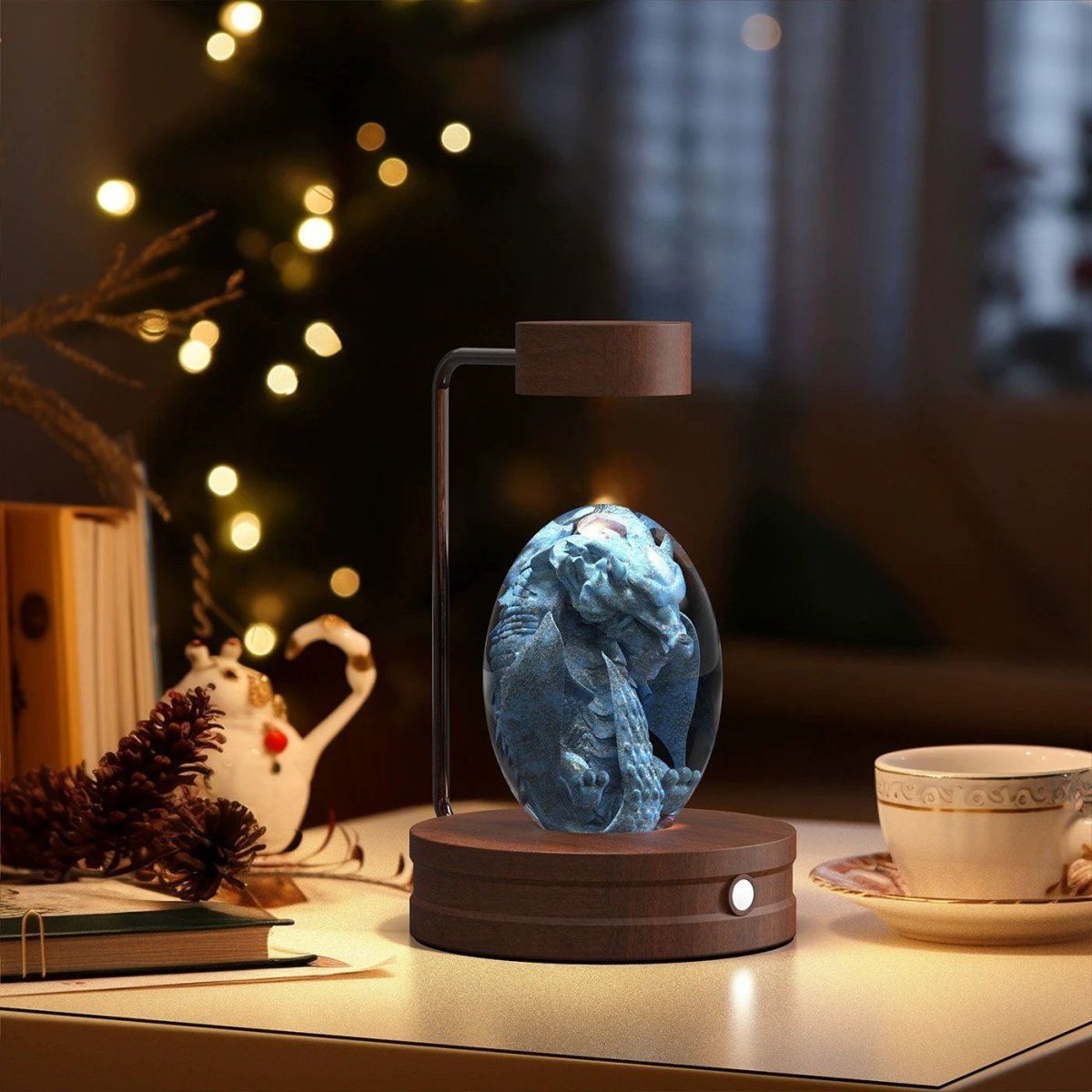 Crystal Ball Cosmic Dinosaur Indoor Night Light USB Power Warm Bedside Light Birthday Gift Night Lamp MANDOTOS