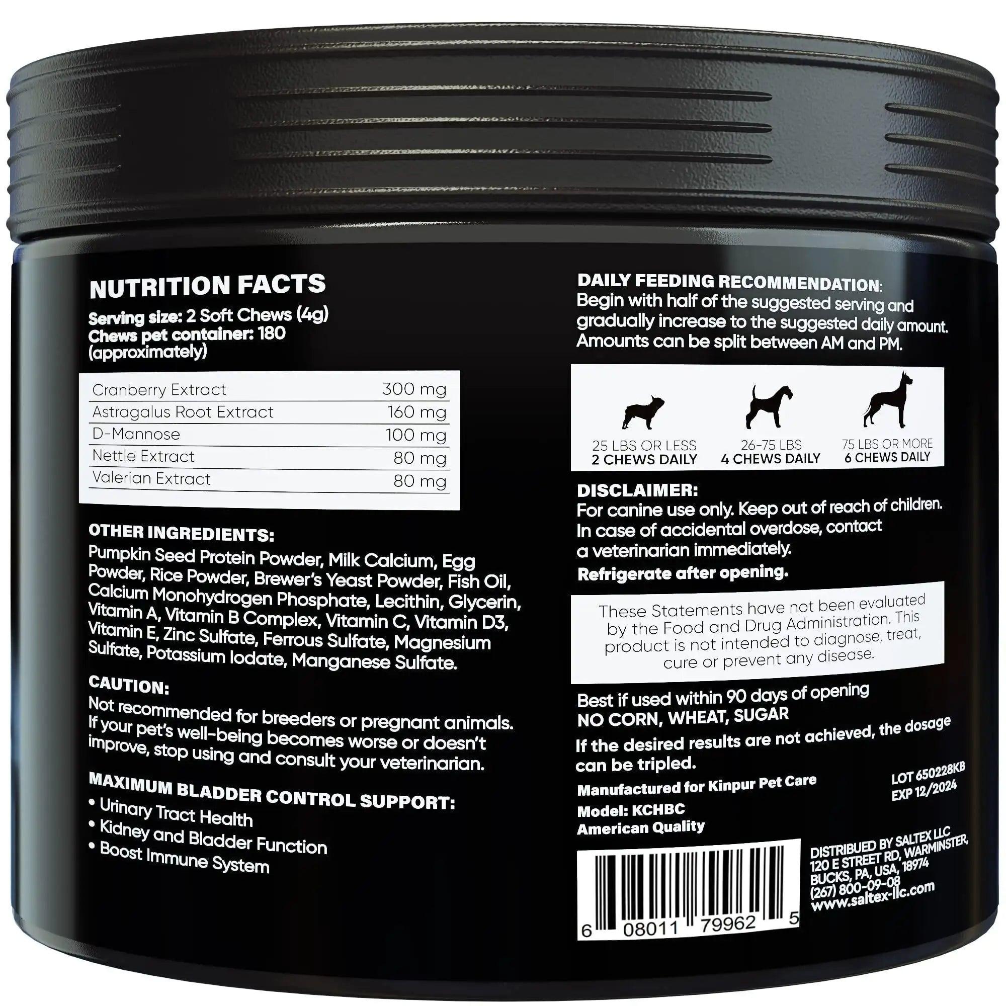 180 Cranberry UT Health Dog Chews - MANDOTOS