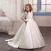 Little Girl Long Sleeve Dresses Champagne - MANDOTOS INTERNATIONAL0