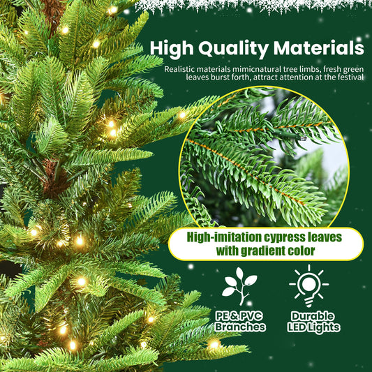 5 FT Pre-Lit Aspen Fir Artificial Christmas Tree - MANDOTOS