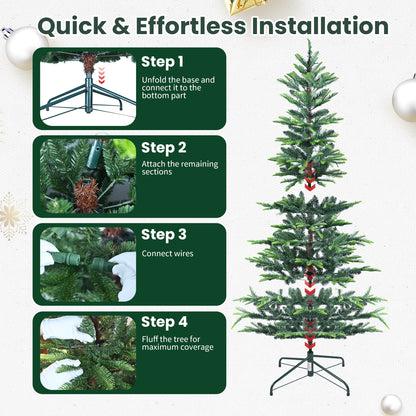 5 FT Pre-Lit Aspen Fir Artificial Christmas Tree - MANDOTOS