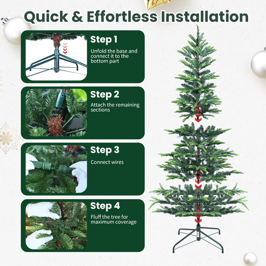 5 FT Pre-Lit Aspen Fir Artificial Christmas Tree - MANDOTOS
