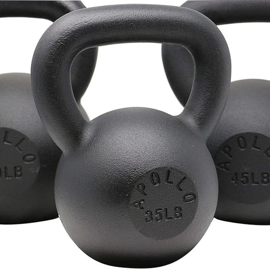 A4A 25LB Powder Coated Cast Iron Kettlebell - MANDOTOS