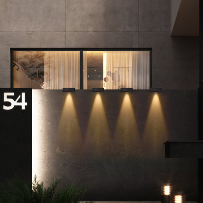 4-Pack Outdoor Solar-Powered LED Deck Lights - Waterproof Wall Lamps for Your Garden - MANDOTOS