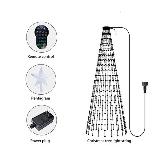 5ft Smart Christmas Tree Lights - 400 LED Multicolor Lights with Remote & App Control - MANDOTOS