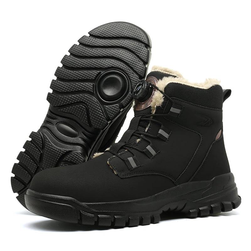 Men's Steel Toe Safety Shoes - Warm & Breathable Work Footwear - MANDOTOS