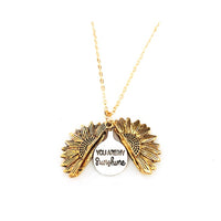 Sunflower Double Lettering Necklace