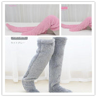 Cozy Winter Knee-High Fuzzy Socks for Cold-Proof Comfort - MANDOTOS