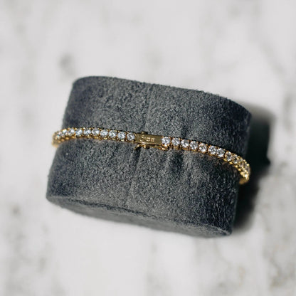 18K Gold Plated Zircon Tennis Bracelet - MANDOTOS