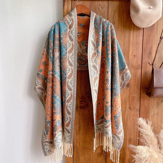 Vintage Ethnic Style Travel Shawl Scarf & Cape - MANDOTOS