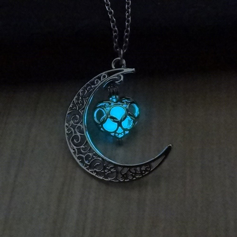 Glowing Pendant Necklaces Silver Plated Chain Necklaces - MANDOTOS INTERNATIONAL0