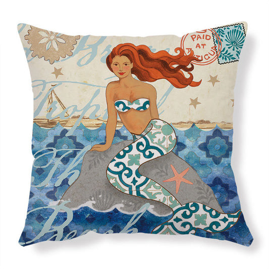Cushion Covers Sea Turtle Printed Throw Pillow Cases For Home Decor Sofa Chair Seat - MANDOTOS