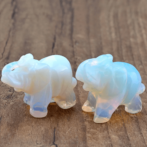Mini Elephant Crystal Sculpture - MANDOTOS INTERNATIONAL
